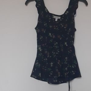 Navy blue flower top